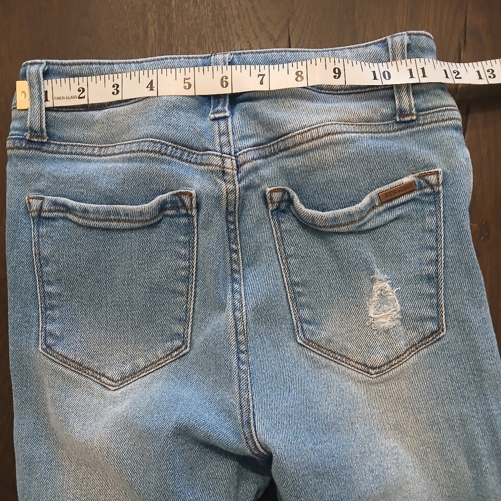 Distressed Women’s High Rise Light Blue Ankle Skinny Jeans STS BLUE Size: 25 - Picture 7 of 8